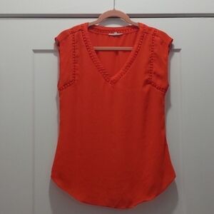 Women's Red Sleeveless Top